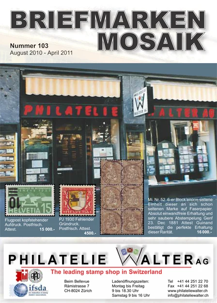 Titelseite Briefmarken-Mosaik Nummer 103