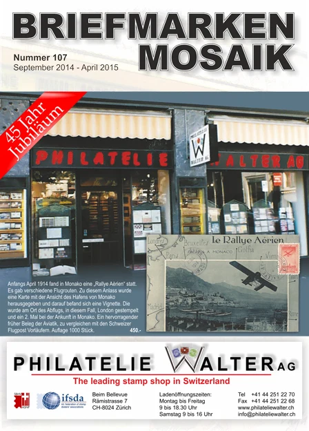 Titelseite Briefmarken-Mosaik Nummer 107